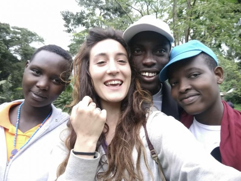 Participant selfie with locals