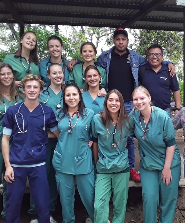 medical participants in scrubs