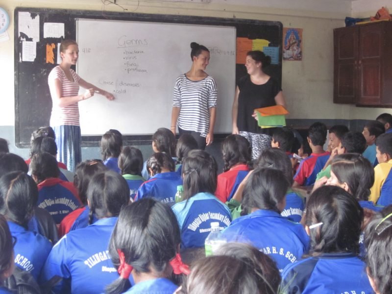 participants at front of class